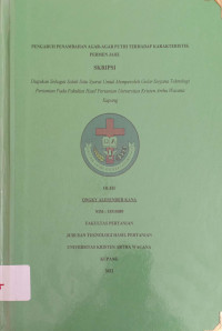Pengaruh Penambahan Agar-agar Putih Terhadap Karakteristik Permen Jahe.